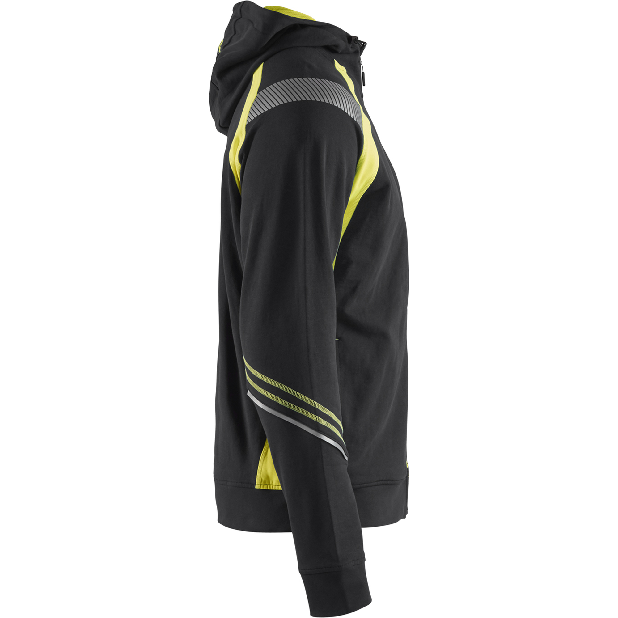 Blaklader Zip Sweatshirt, Black/Yellow (2)