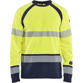 Blaklader Multinorm Long Sleeve T-Shirt, Yellow/Navy Blue