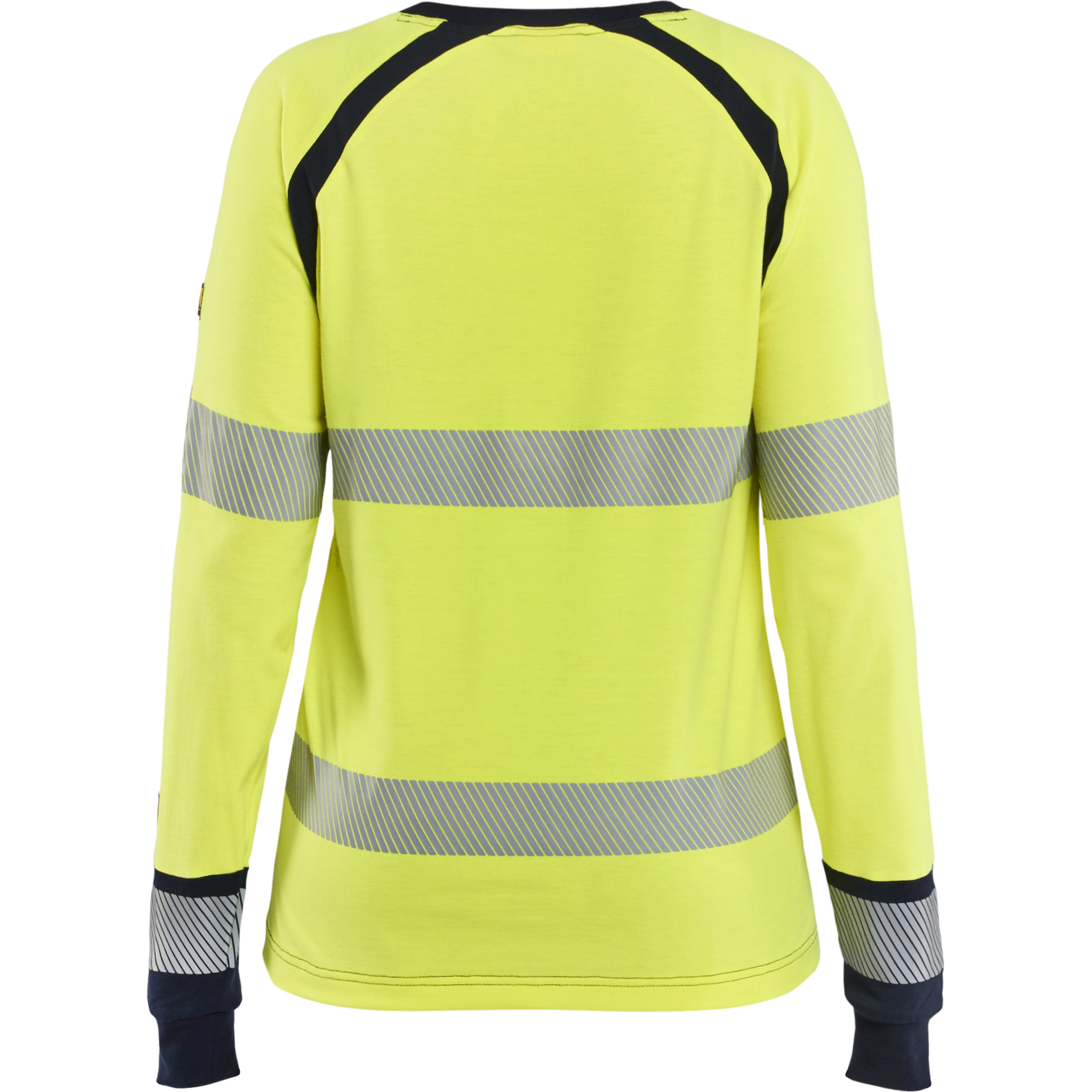 Blaklader Ladies Multinorm Long Sleeve Shirt, Yellow/Navy Blue (4)