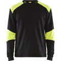 Blaklader Flame Resistant Long Sleeve Shirt, Navy/Yellow