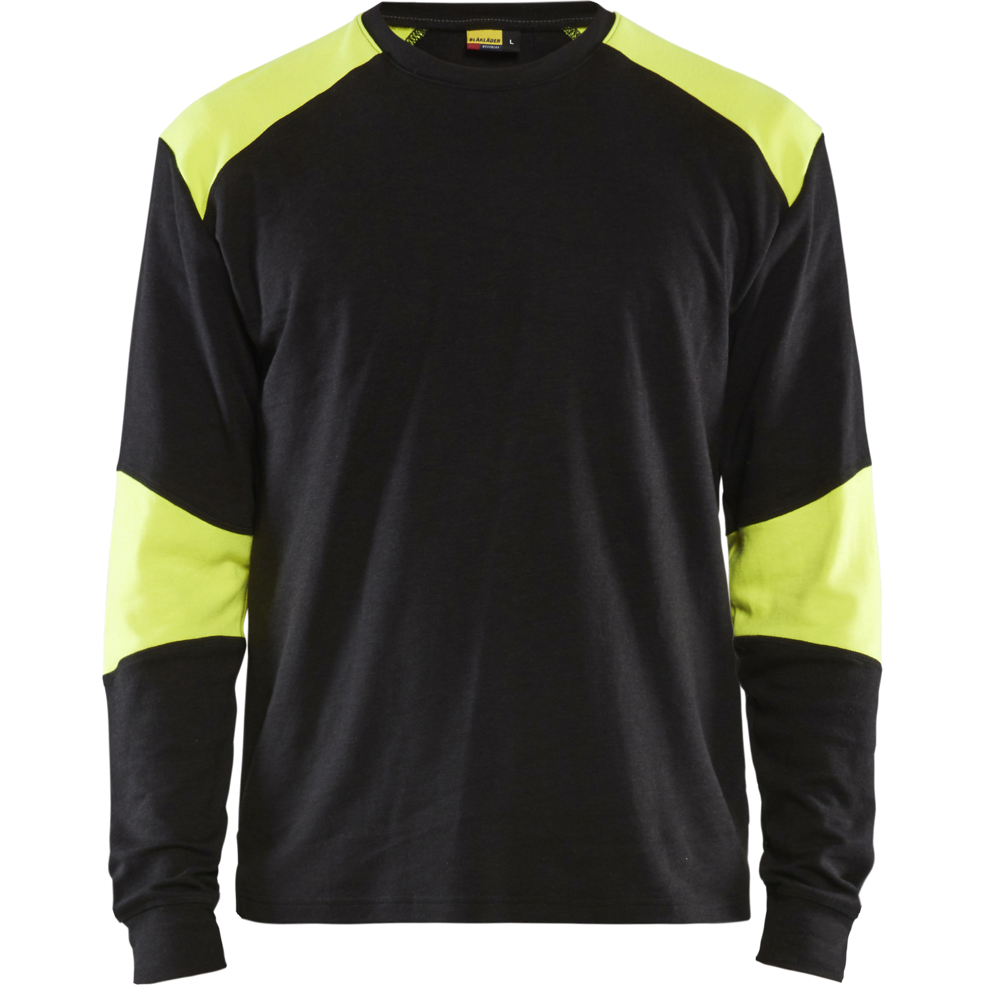 Blaklader Flame Resistant Long Sleeve Shirt, Navy/Yellow