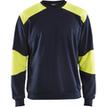 Blaklader Flame Resistant Sweatshirt, Navy/Yellow