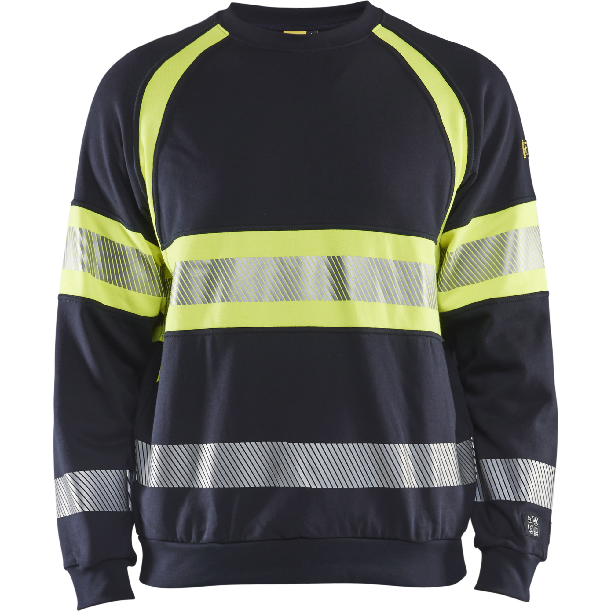 Blaklader Multinorm Sweatshirt, Navy Blue/ Yellow