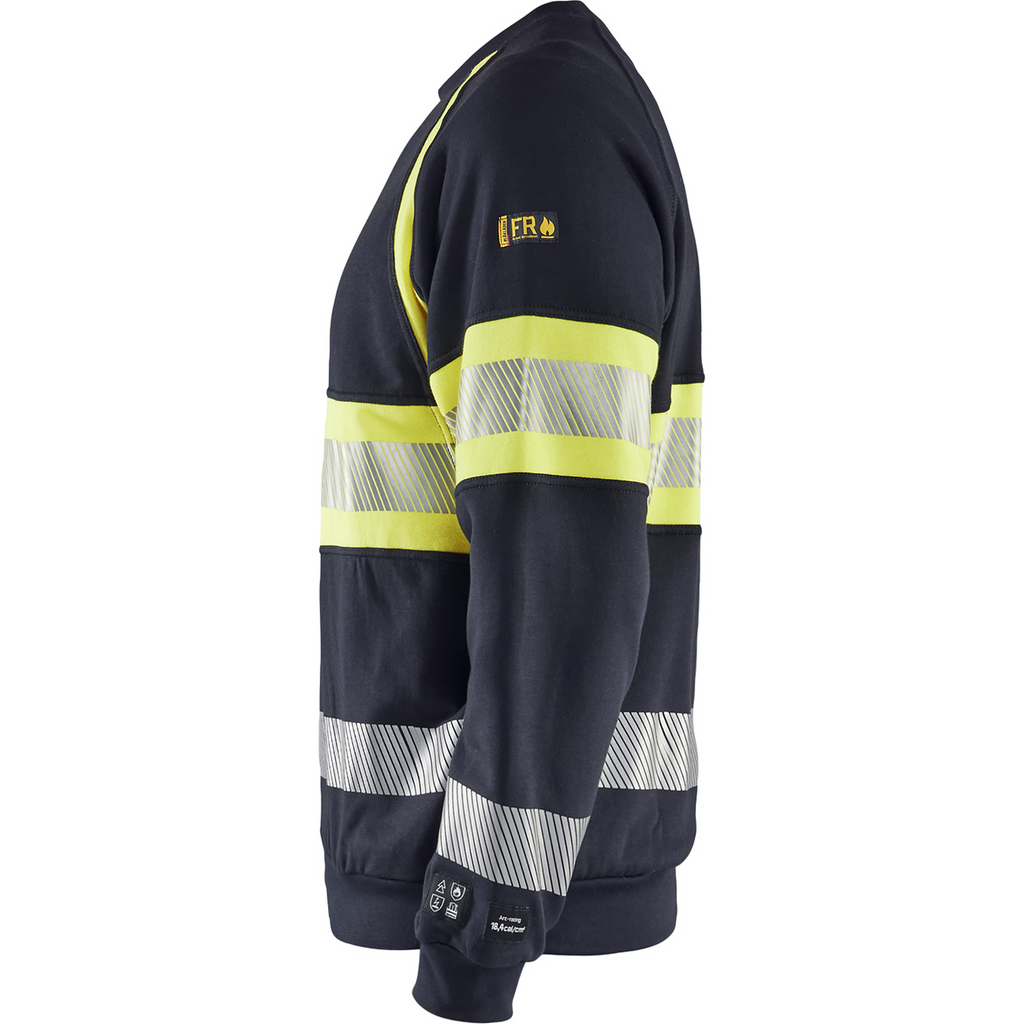 Blaklader Multinorm Sweatshirt, Navy Blue/ Yellow (3)