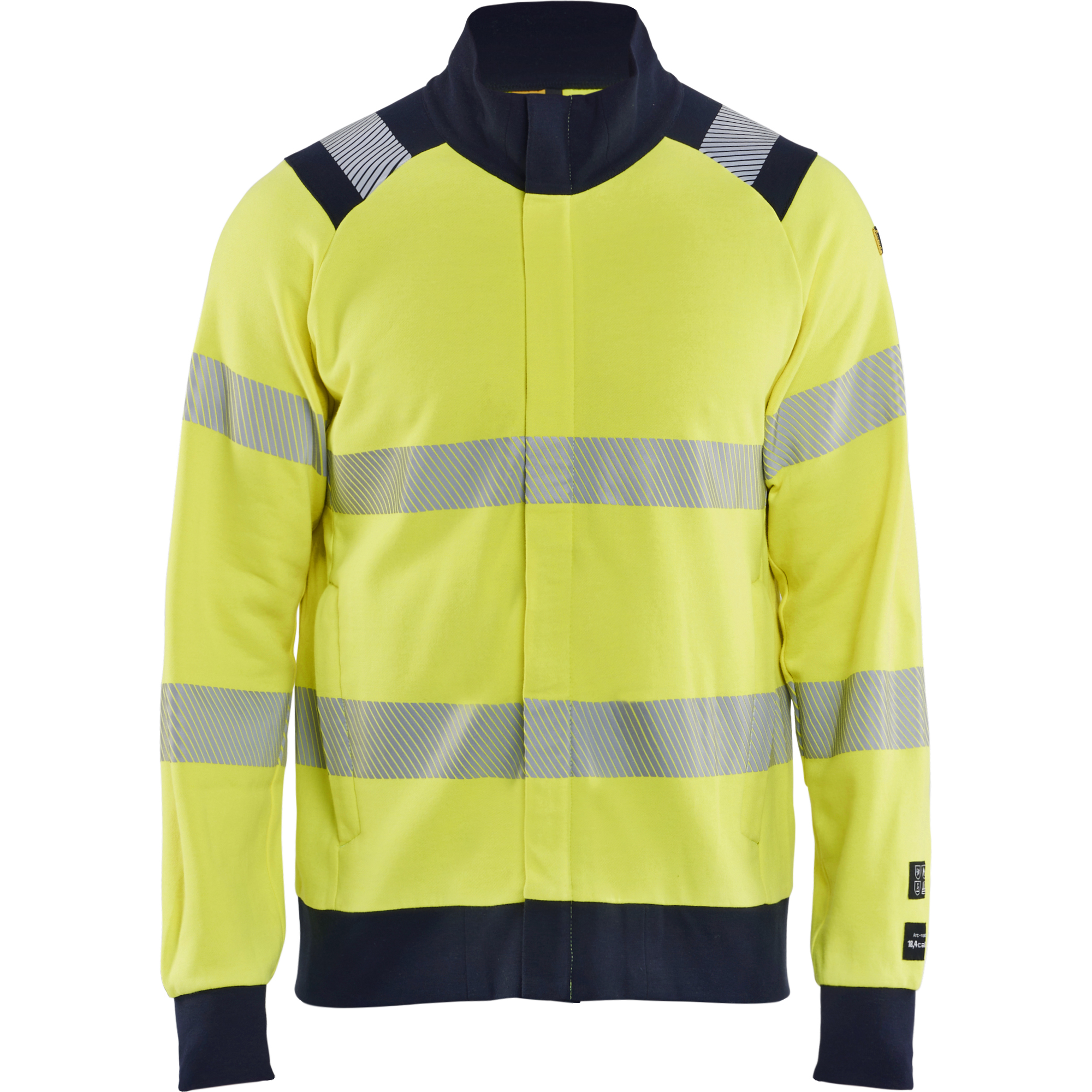 Blaklader Multinorm Sweatshirt with Zip, Yellow/Navy