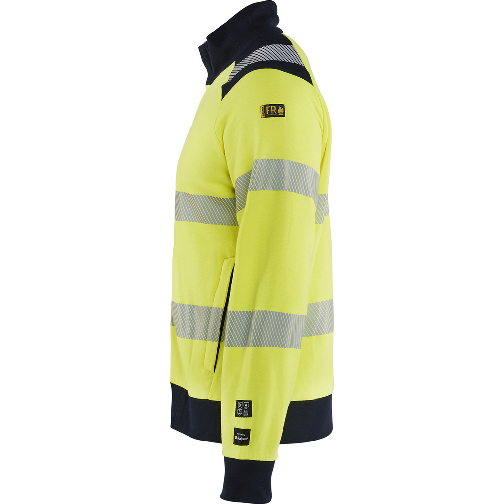 Blaklader Multinorm Sweatshirt with Zip, Yellow/Navy (3)
