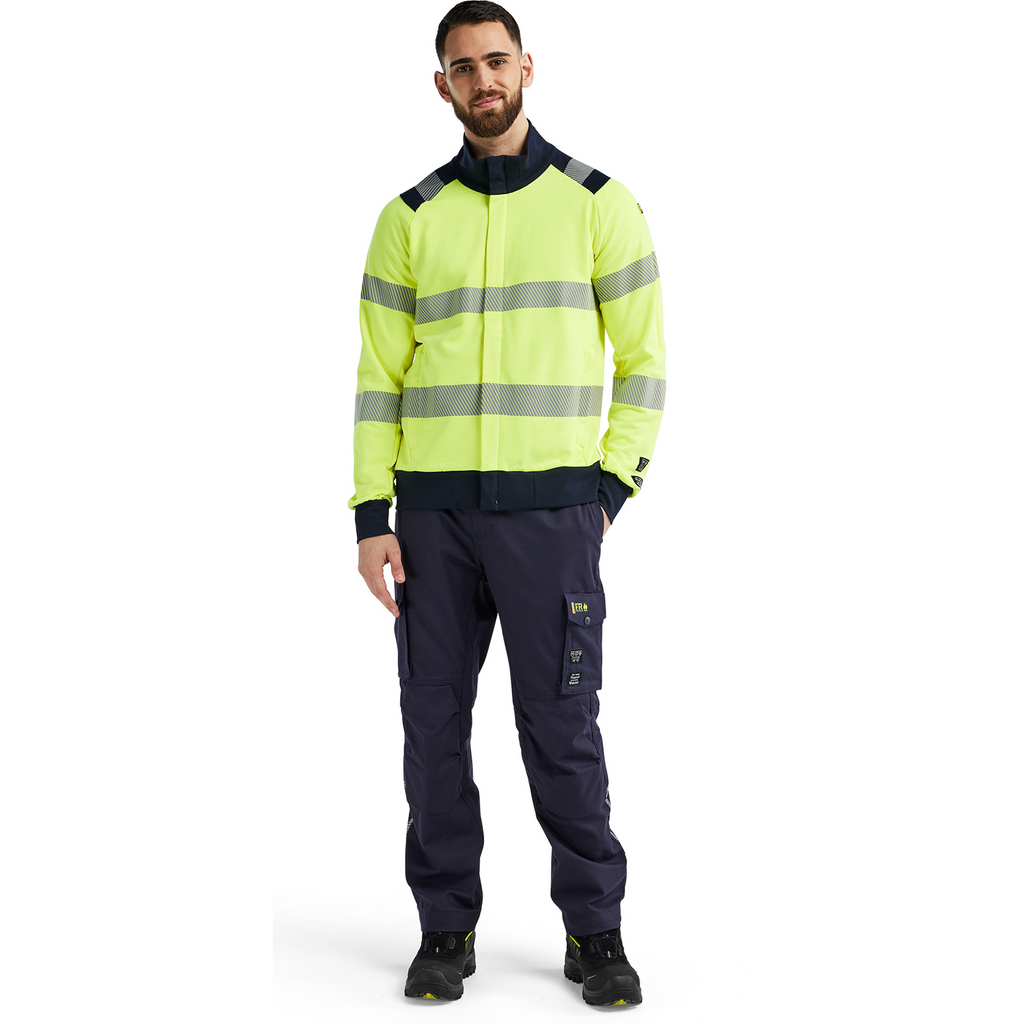 Blaklader Multinorm Sweatshirt with Zip, Yellow/Navy (5)