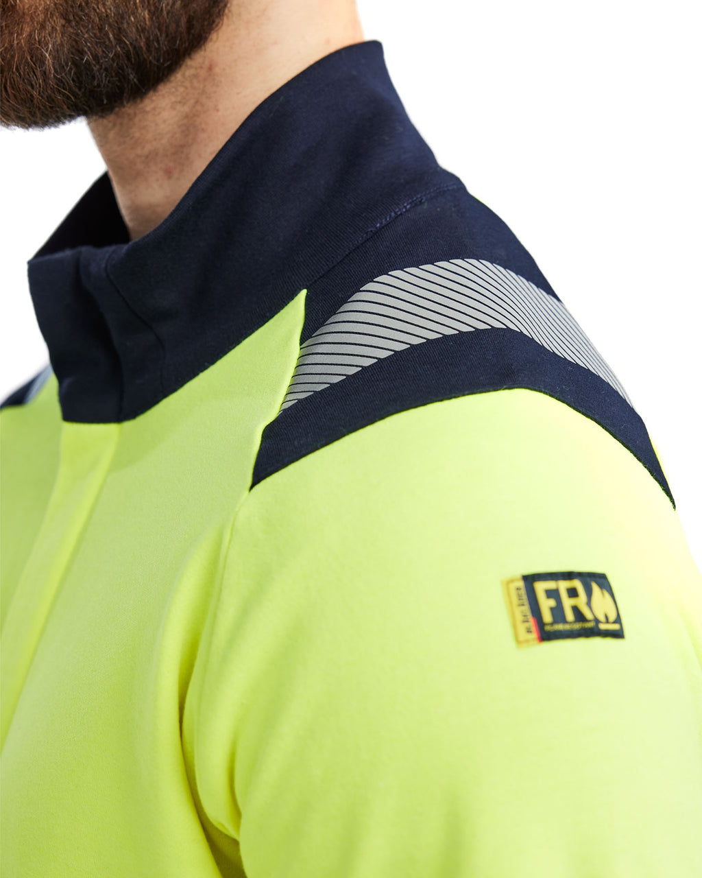 Blaklader Multinorm Sweatshirt with Zip, Yellow/Navy (6)