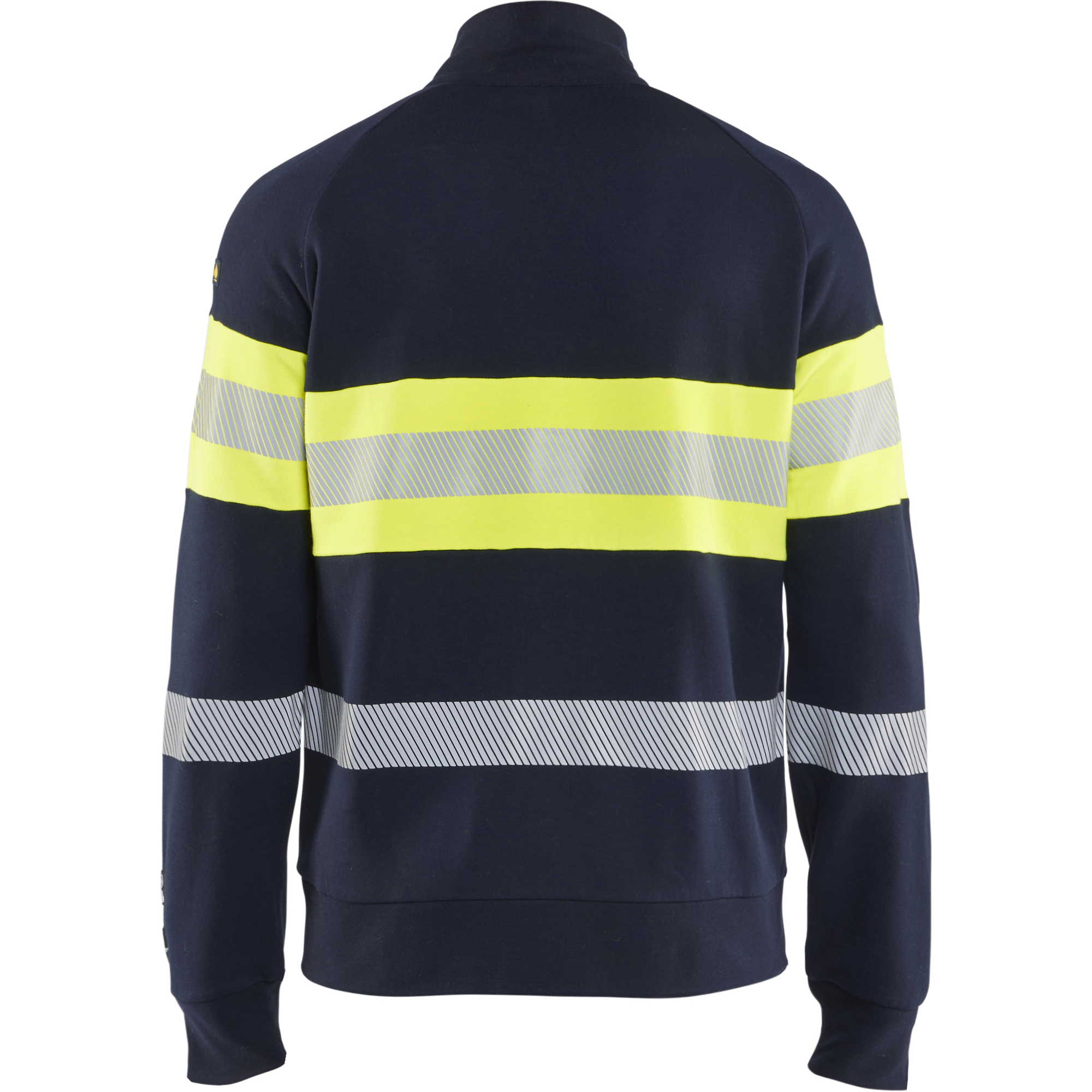 Blaklader Multi-Norm Sweatshirt with Zip, Navy Blue/ Yellow (3)