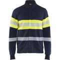 Blaklader Multi-Norm Sweatshirt with Zip, Navy Blue/ Yellow