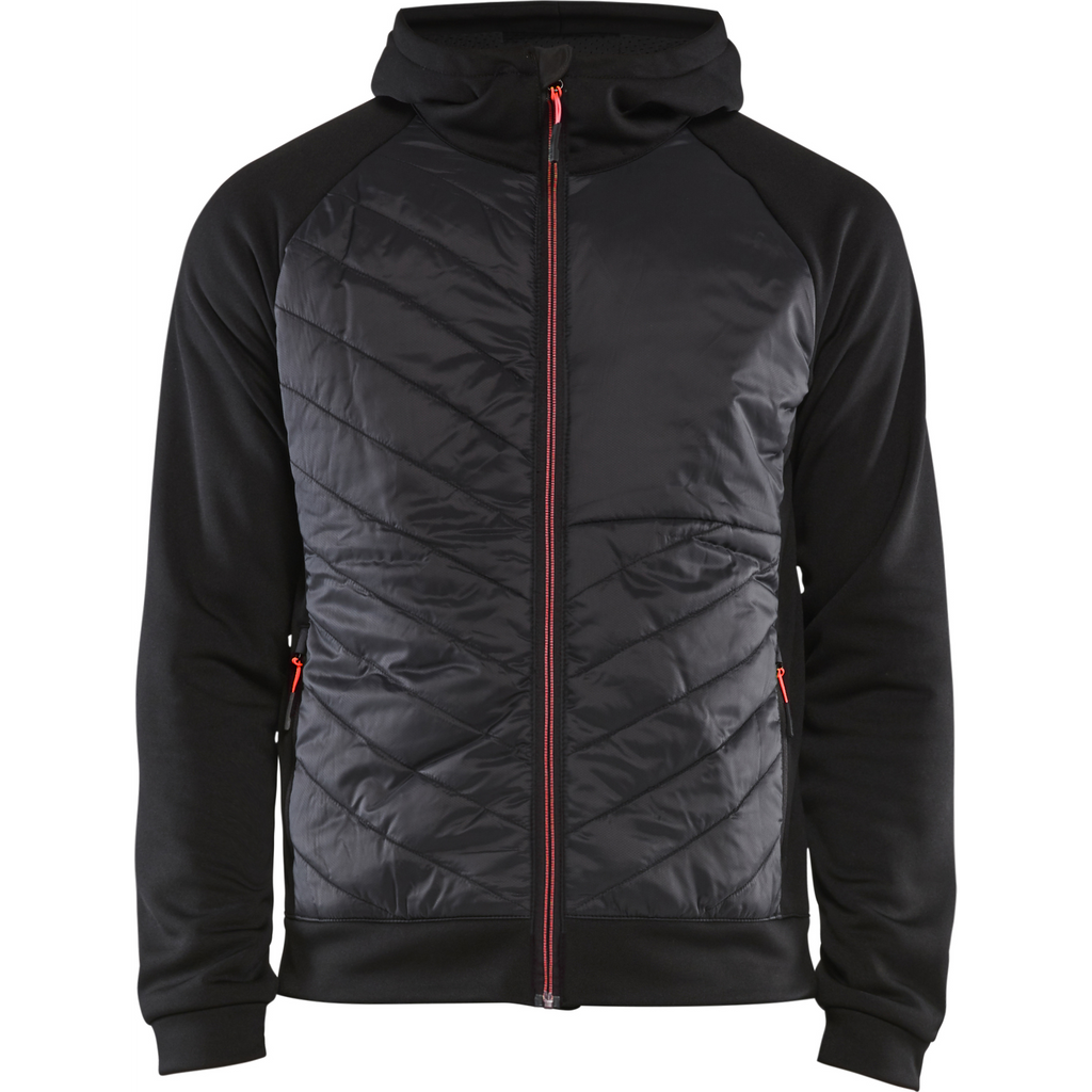 Blaklader Hybrid Sweatshirt, Black/Red