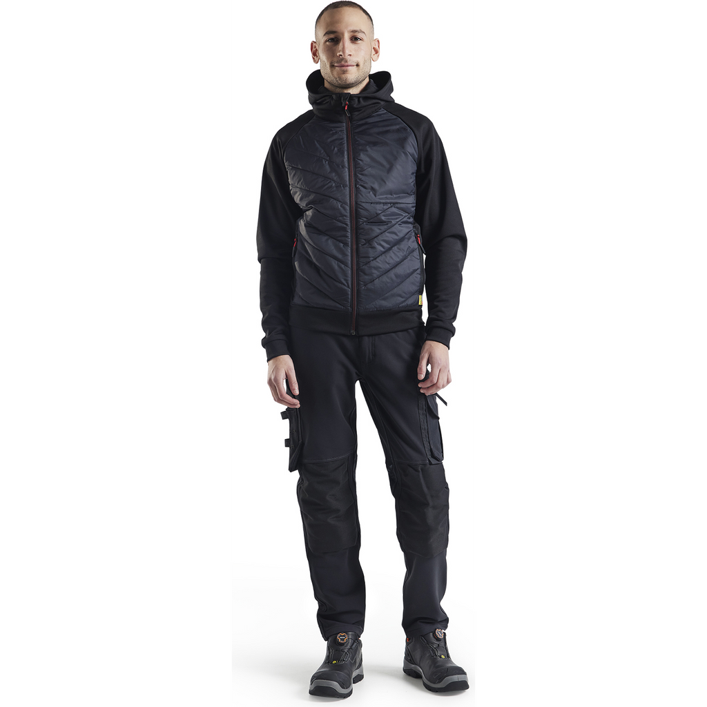 Blaklader Hybrid Sweatshirt, Black/Red (5)
