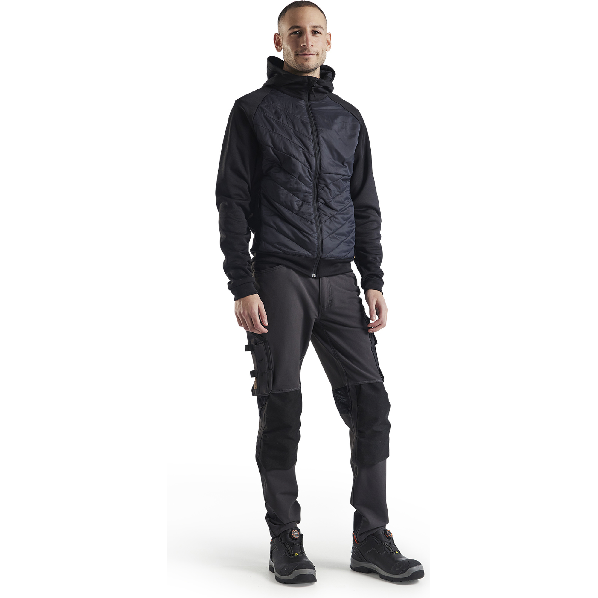 Blaklader Hybrid Sweatshirt, Black/Dark Grey (5)