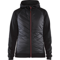 Blaklader Ladies Hybrid Sweatshirt, Black/Red