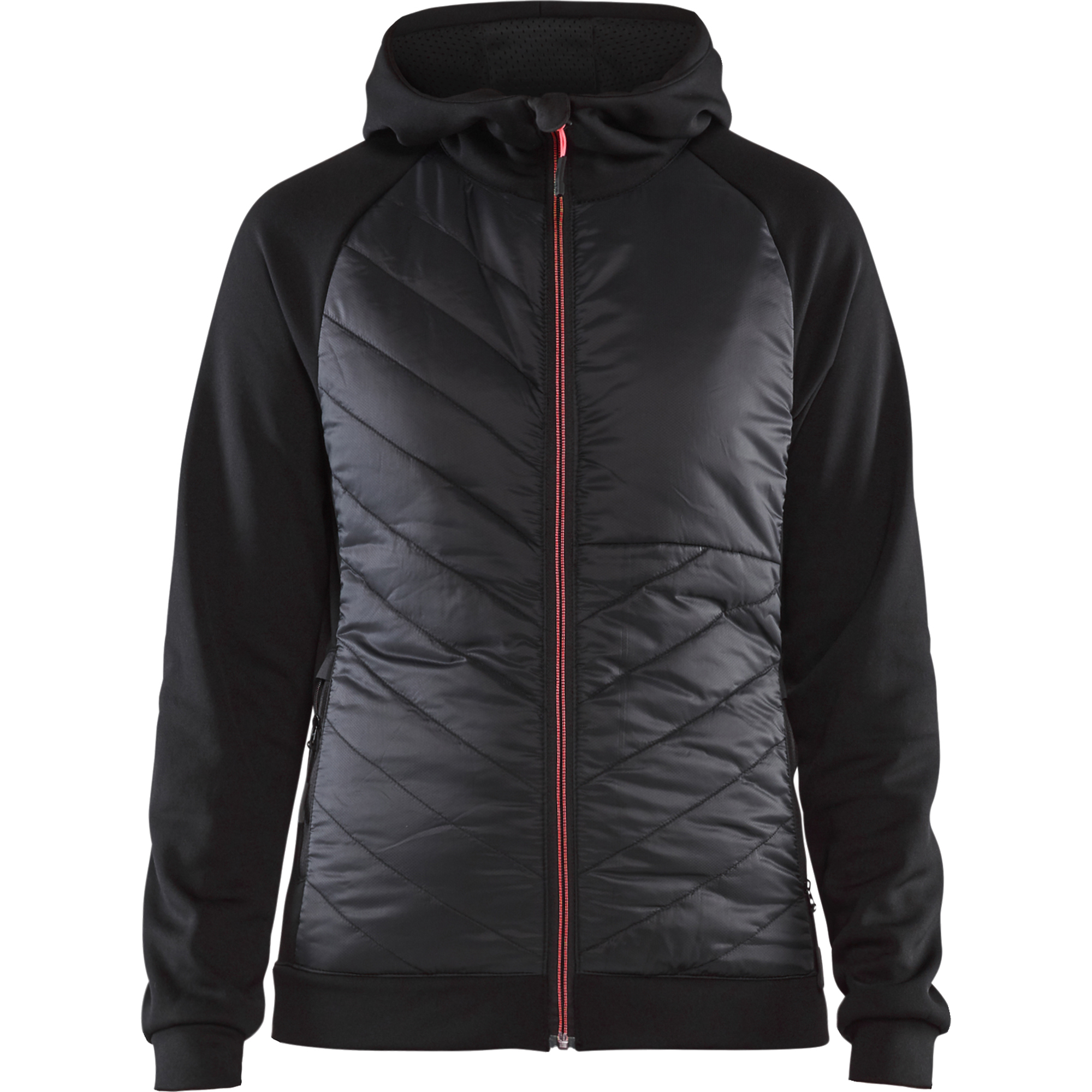 Blaklader Ladies Hybrid Sweatshirt, Black/Red