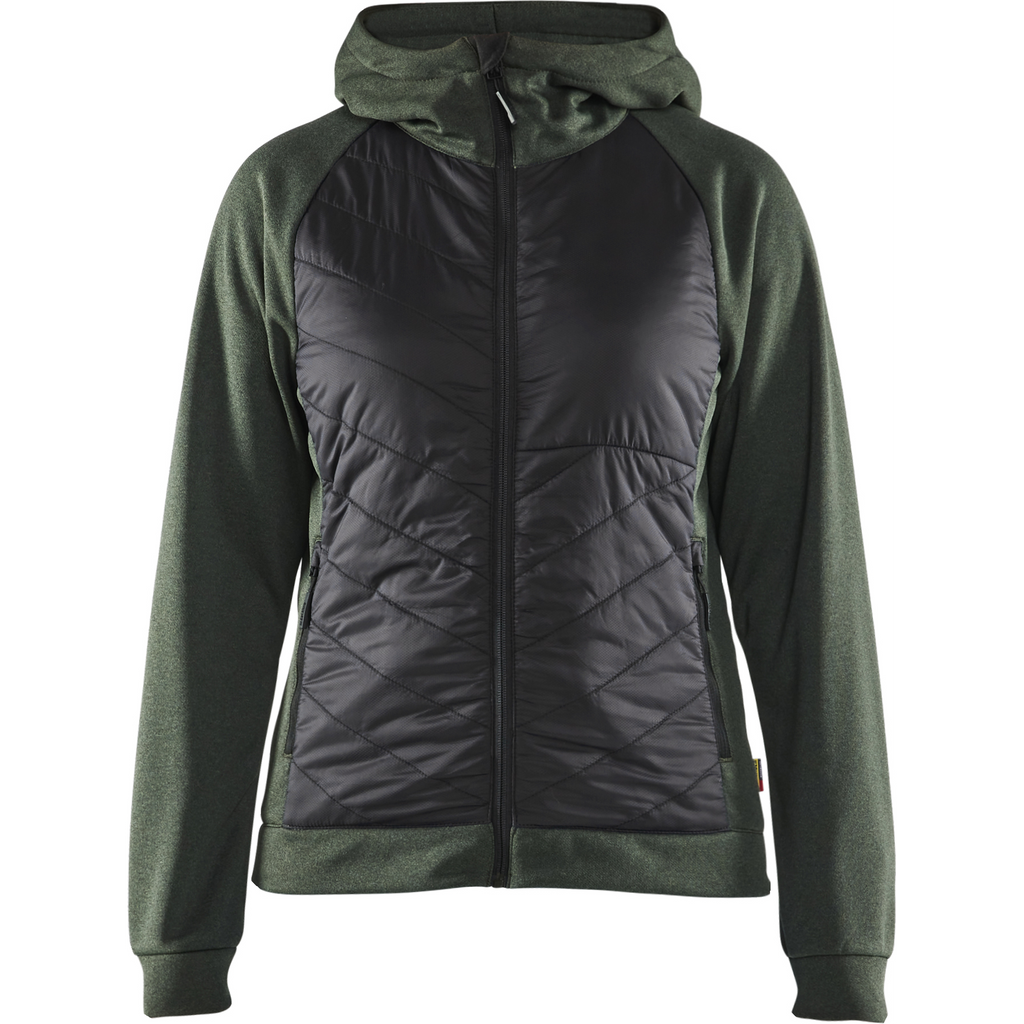 Blaklader Ladies Hybrid Sweatshirt, Autumn Green/Black