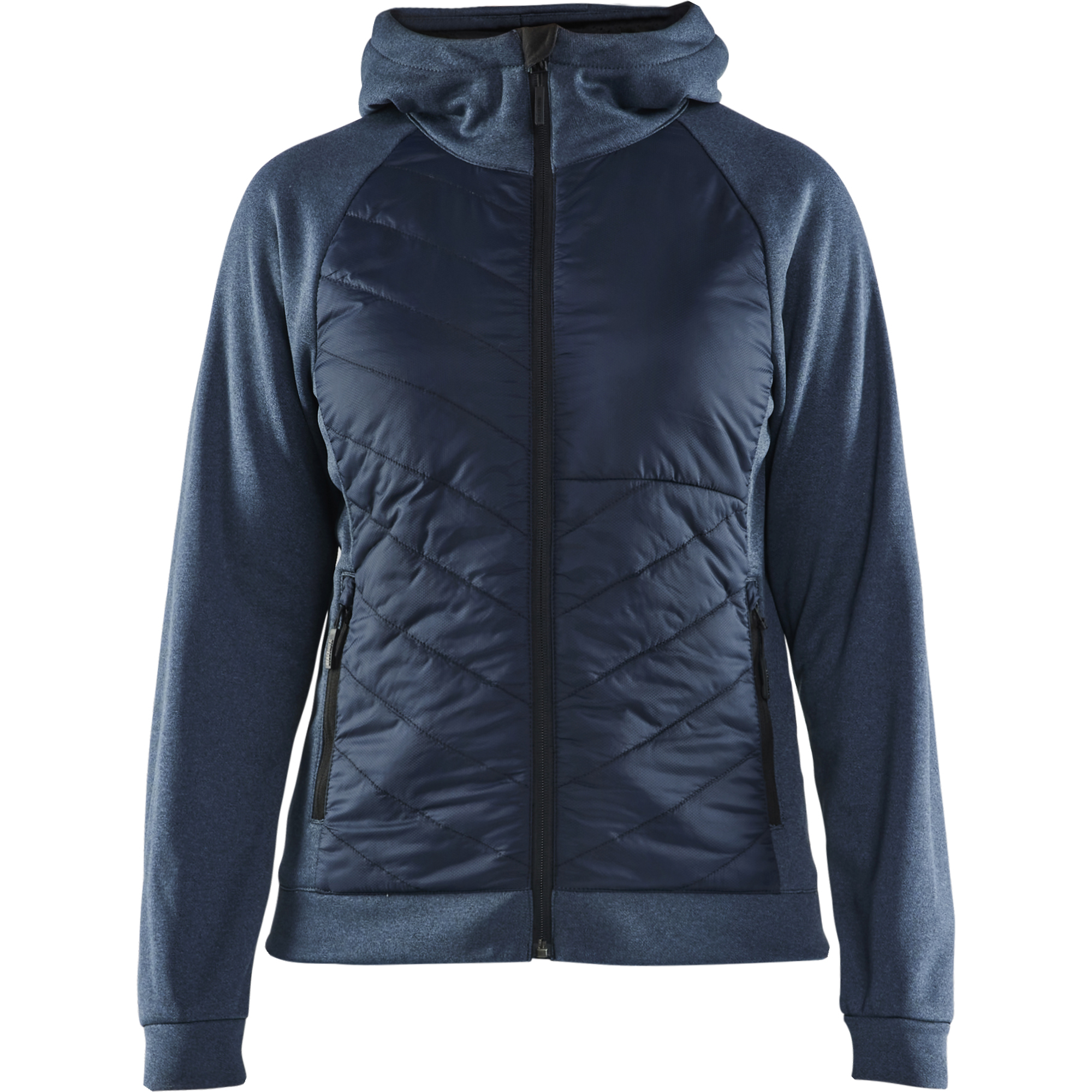 Blaklader Women's Hybrid Sweatshirt, Pigeon Blue/Dark Navy