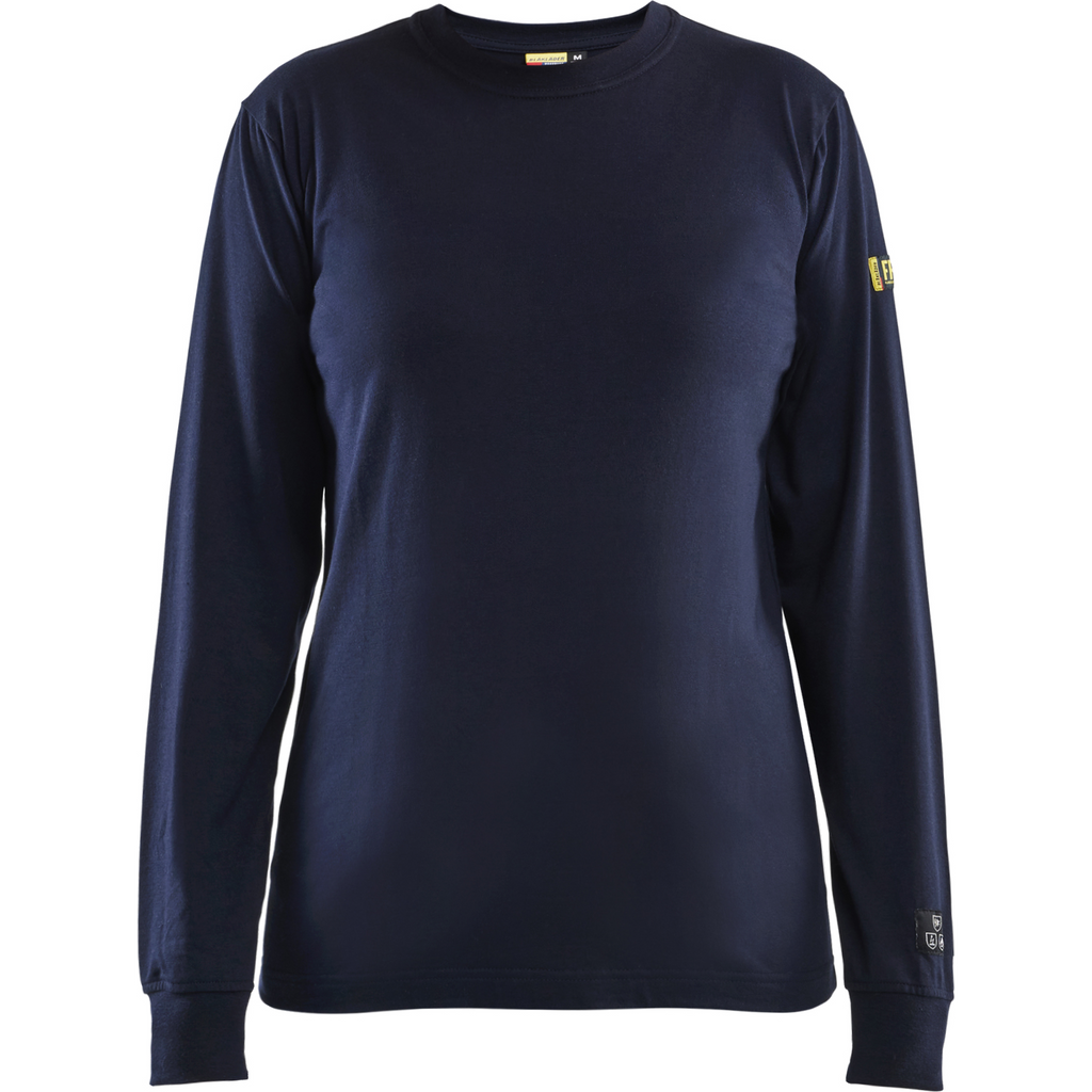 Blaklader Women's Flame Resistant Long Sleeve Shirt, Navy