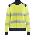 Blaklader Ladies Multi-Norm High Vis Sweatshirt with Zip, Yellow/Navy