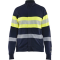 Blaklader Ladies Multinorm High Vis Sweatshirt with Zipper, Navy/Yellow