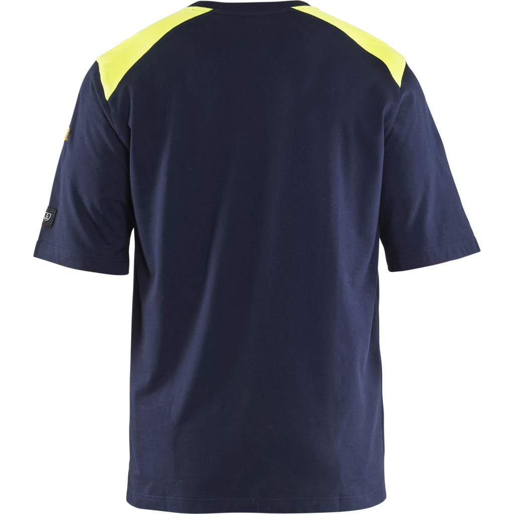 Blaklader Flame Resistant T-Shirt, Navy Blue/ Yellow (4)