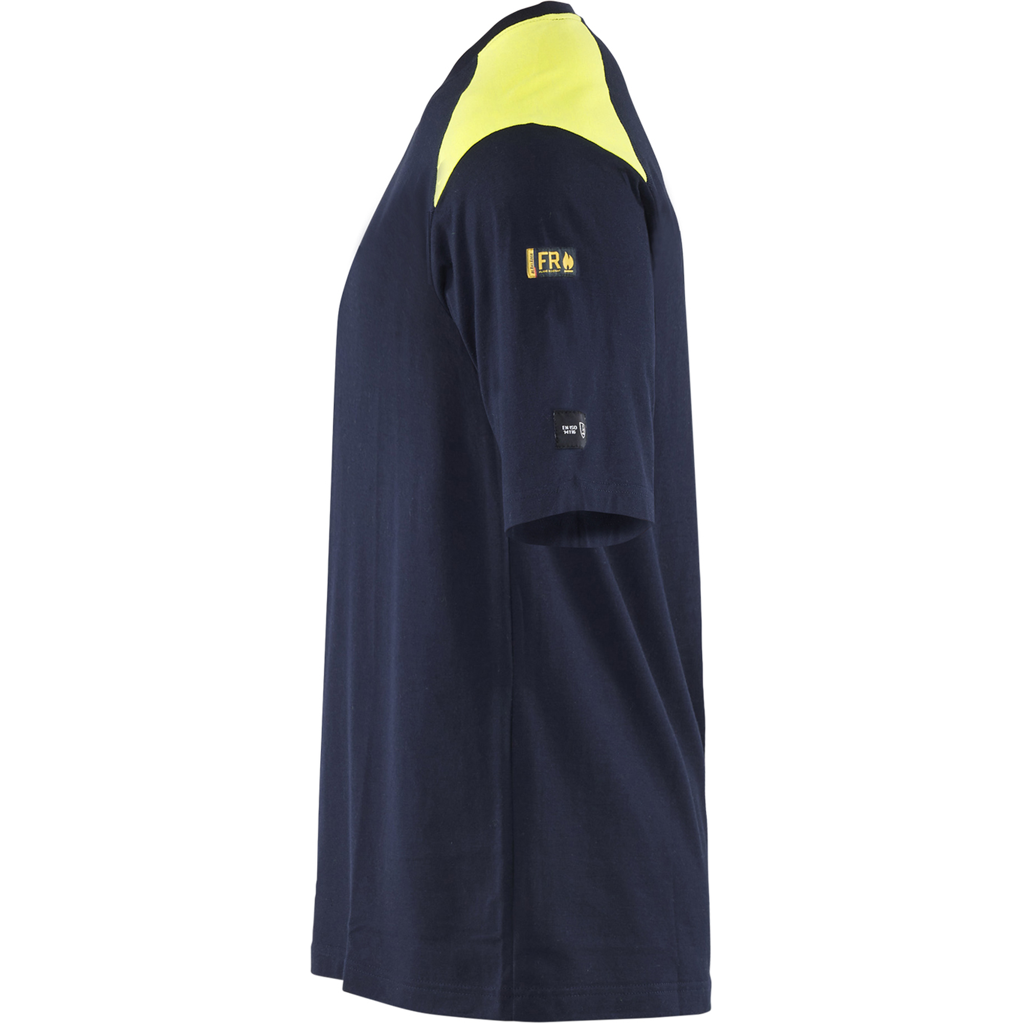 Blaklader Flame Resistant T-Shirt, Navy Blue/ Yellow (3)