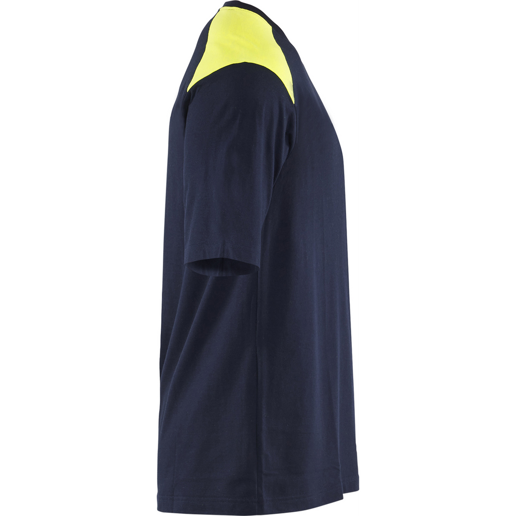 Blaklader Flame Resistant T-Shirt, Navy Blue/ Yellow (2)