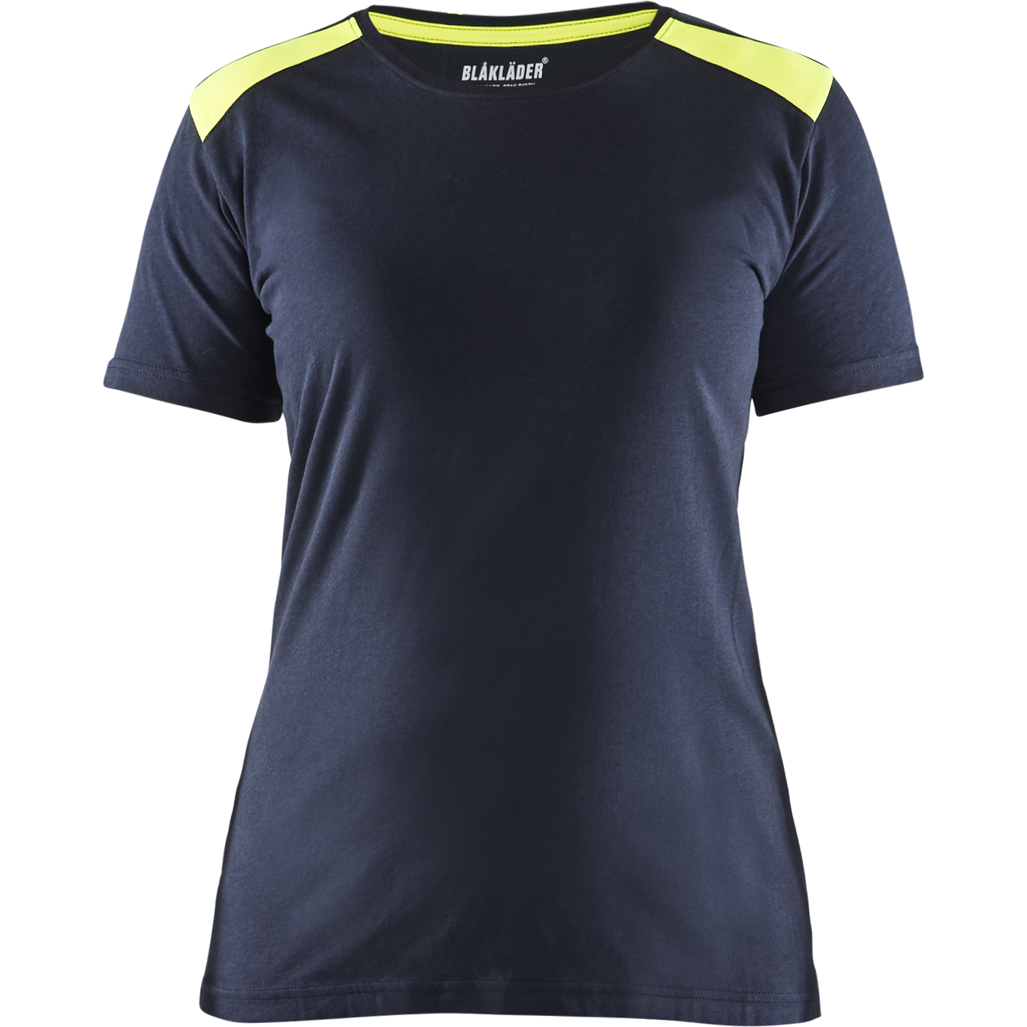 Blaklader Ladies T-Shirt, Dark Navy/Yellow