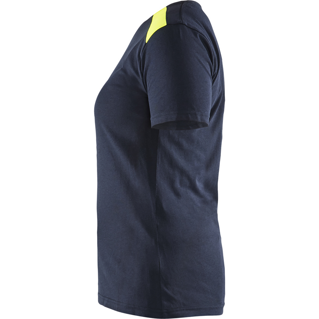 Blaklader Ladies T-Shirt, Dark Navy/Yellow (3)