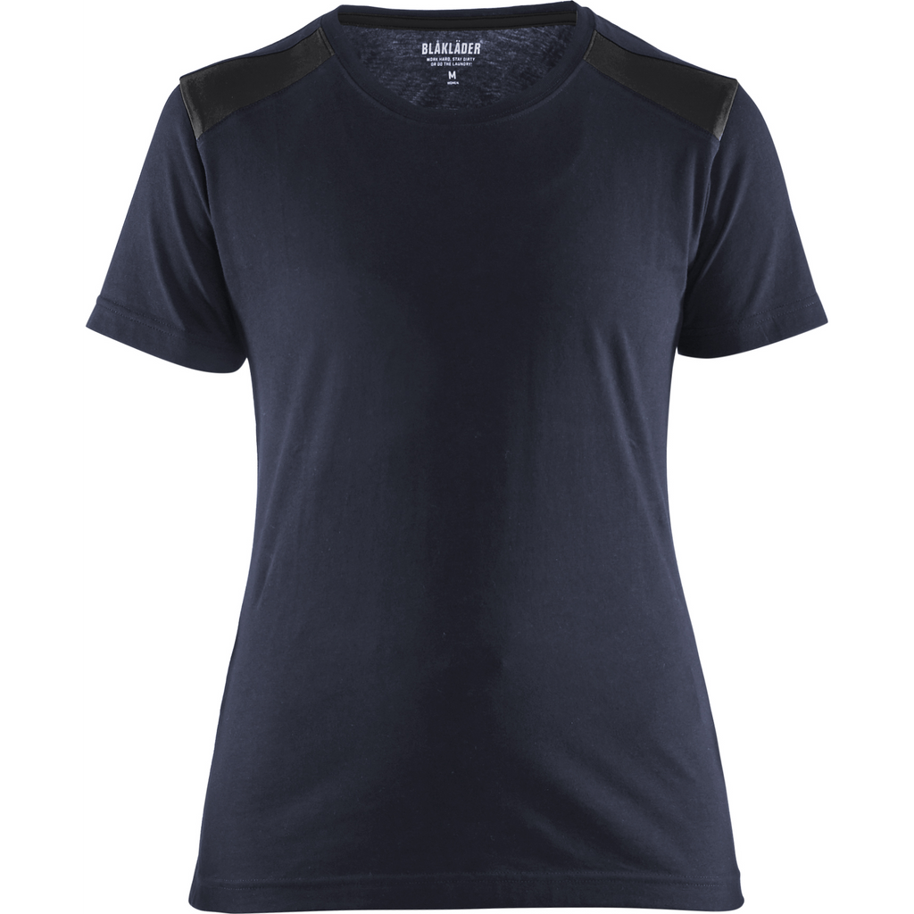 Blaklader Women's T-Shirt, Dark Navy/Black