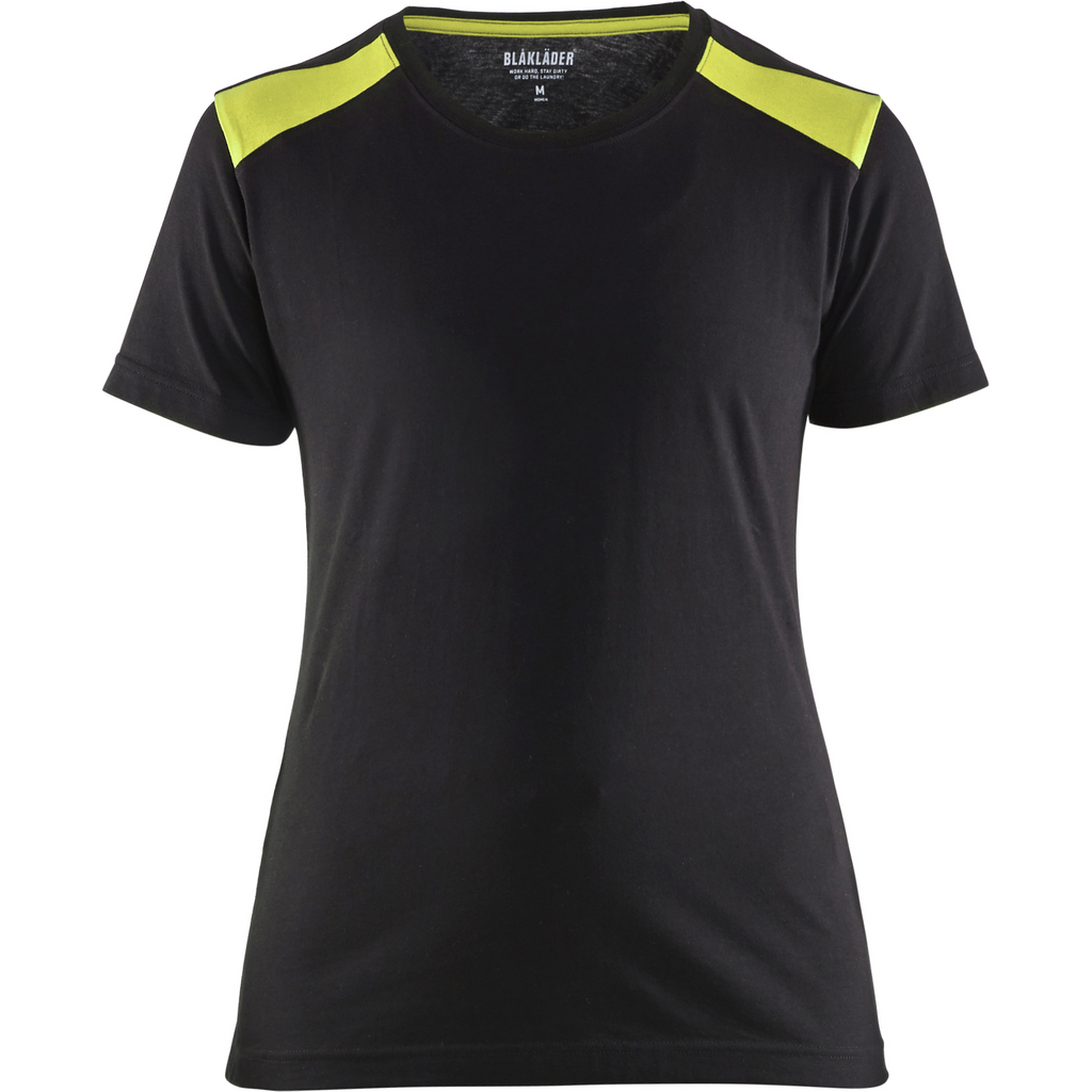 Blaklader Ladies T-Shirt, Black/Yellow