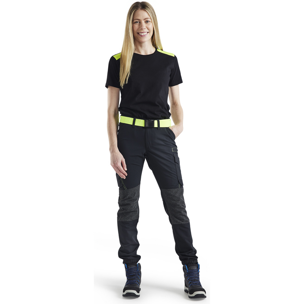 Blaklader Ladies T-Shirt, Black/Yellow (5)