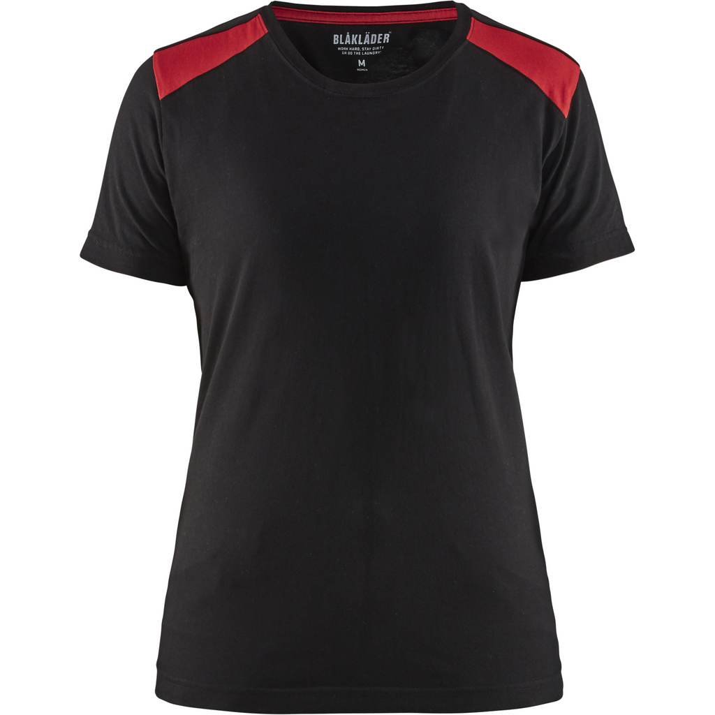 Blaklader Women's T-Shirt, Black/Red