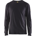 Blaklader Flame Resistant Long Sleeve T-Shirt, Navy Blue