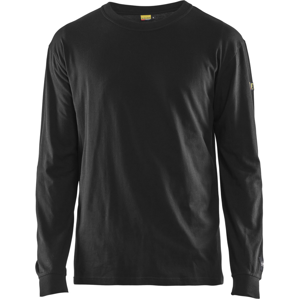 Blaklader Flame Resistant Long Sleeve Shirt, Black