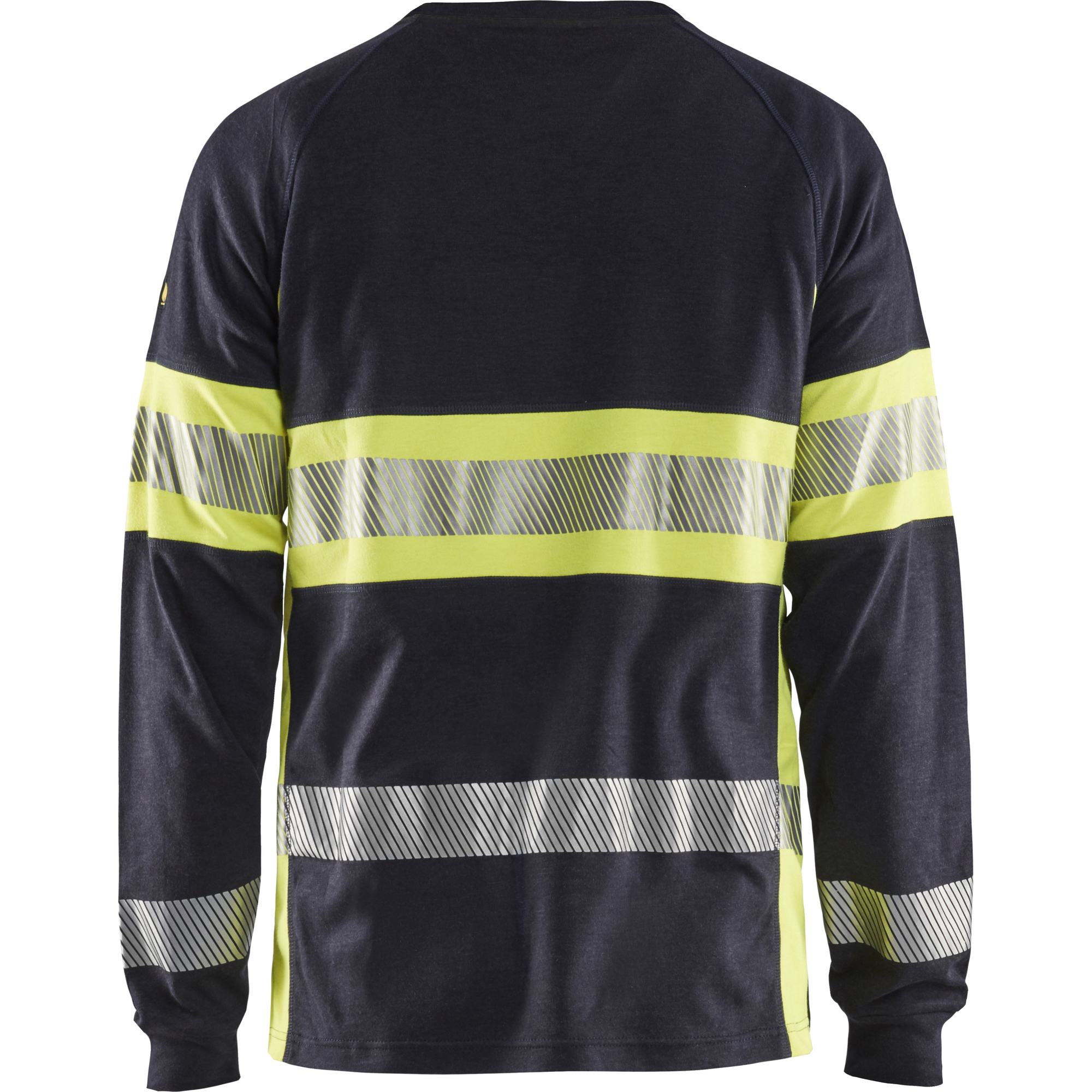 Blaklader Multinorm Long Sleeve Shirt, Navy Blue/ Yellow (4)