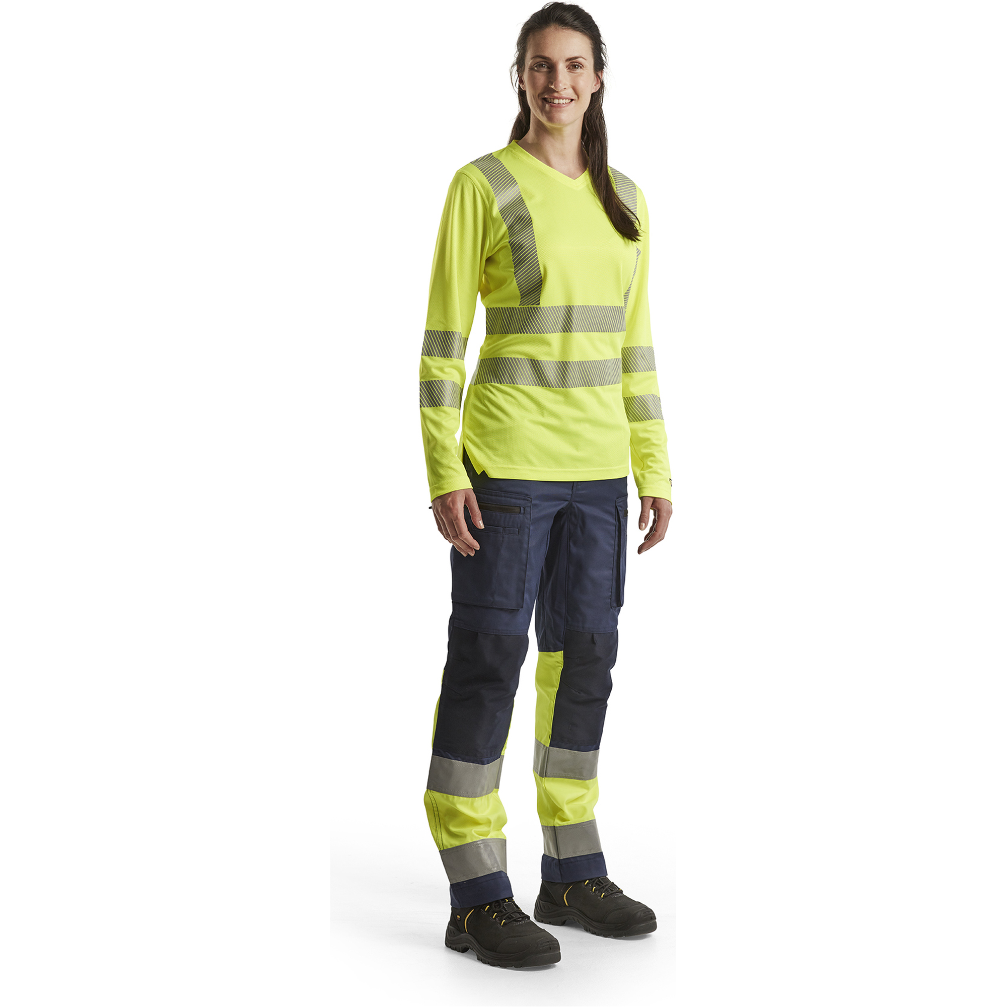 Blaklader High Vis Ladies UV Protection Long Sleeve Shirt, Yellow (5)
