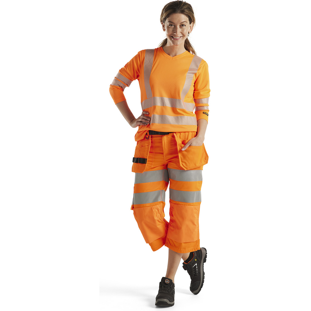 Blaklader High Vis Ladies UV Protection Long Sleeve Shirt, Orange (5)