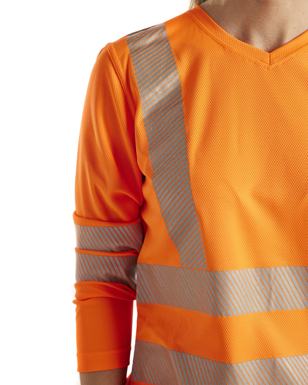 Blaklader High Vis Ladies UV Protection Long Sleeve Shirt, Orange (6)
