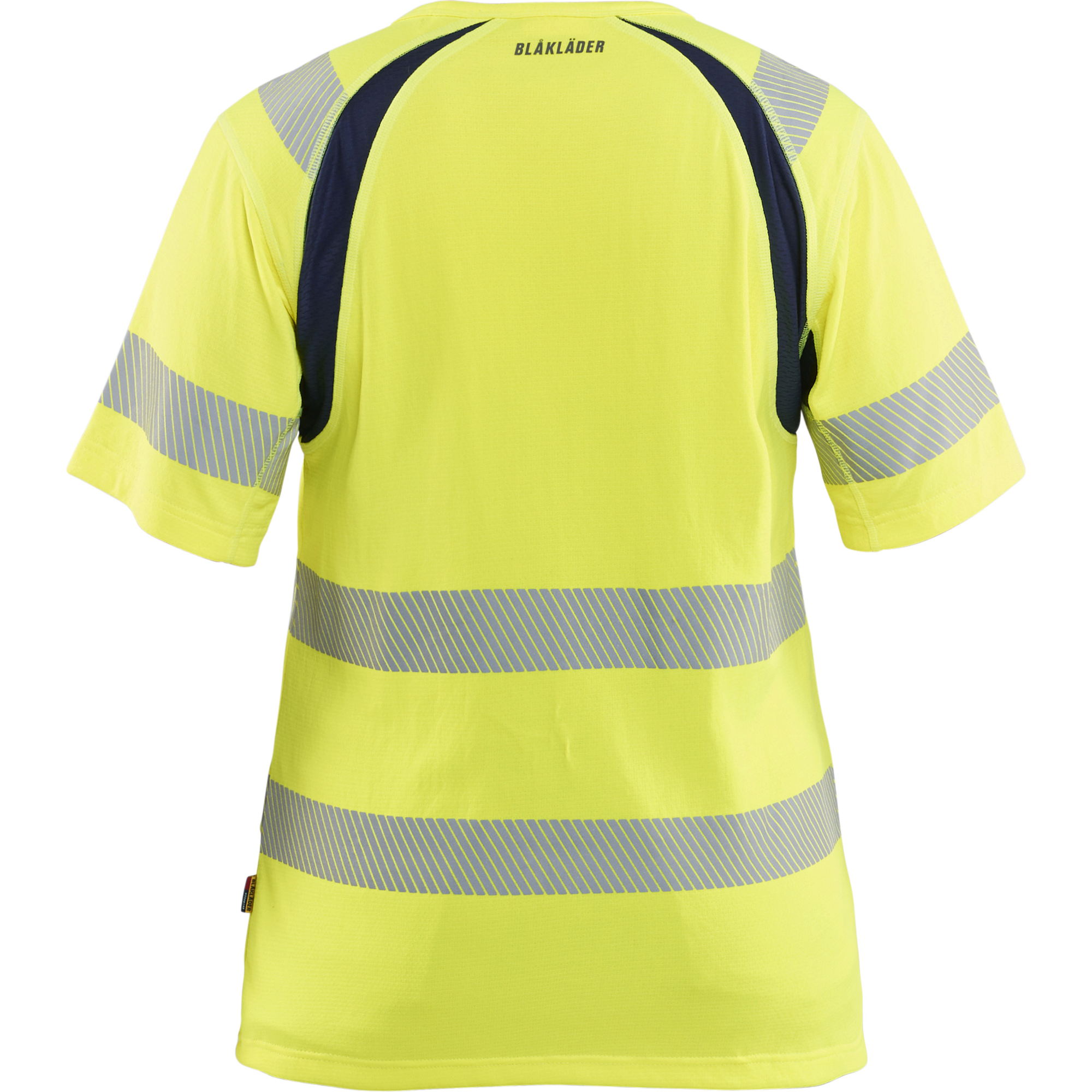 Blaklader High Vis Ladies T-Shirt, Yellow/Navy Blue (4)