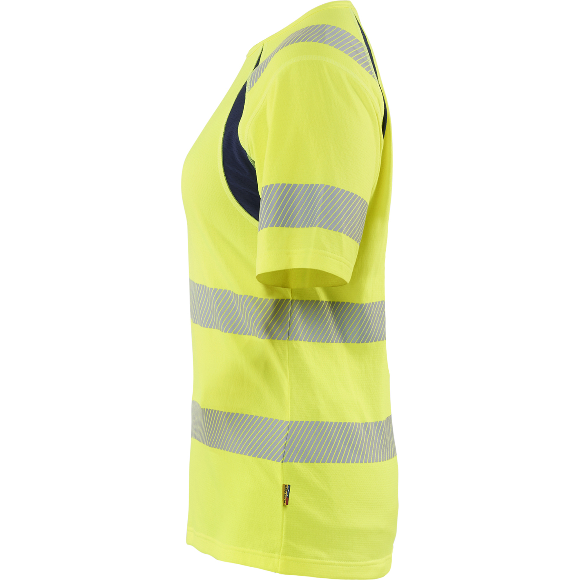 Blaklader High Vis Ladies T-Shirt, Yellow/Navy Blue (3)