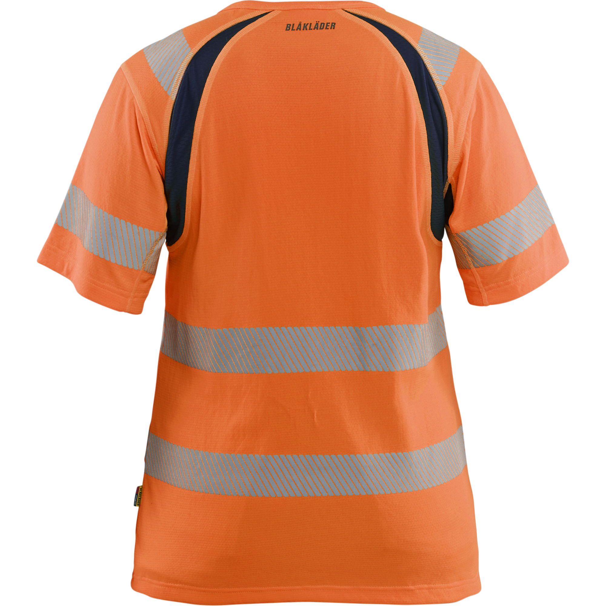 Blaklader High Vis Ladies T-Shirt, Orange/Navy Blue (4)