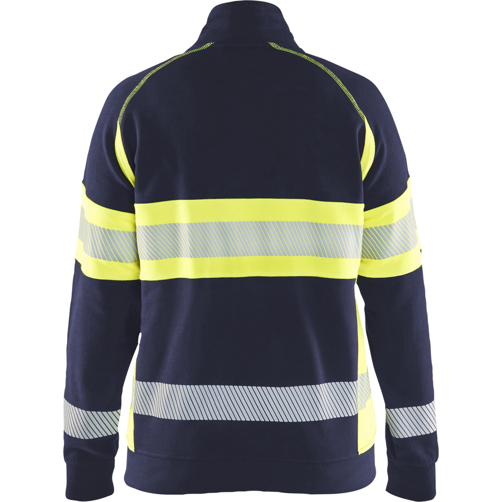 Blaklader High Vis Ladies Sweatshirt, Navy Blue/ Yellow (4)