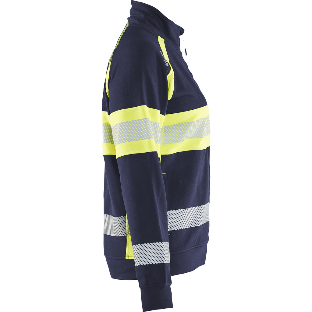 Blaklader High Vis Ladies Sweatshirt, Navy Blue/ Yellow (2)