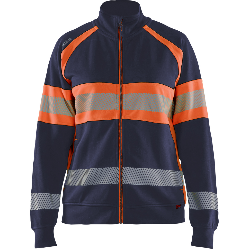 Blaklader High Vis Women's Sweatshirt, Navy Blue/Orange