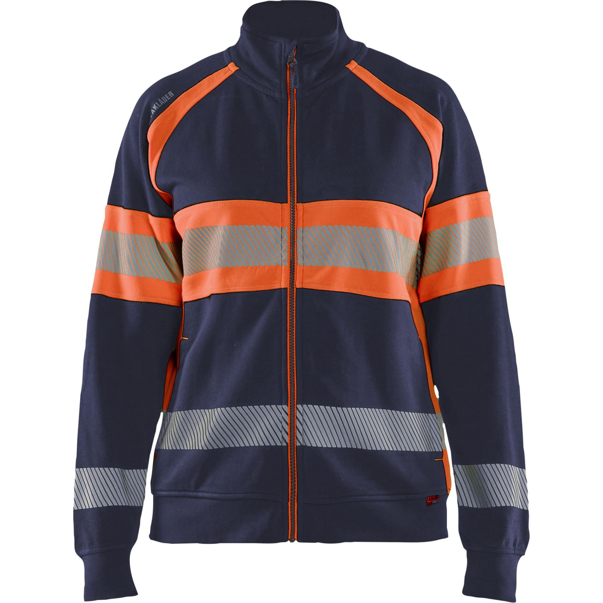 Blaklader High Vis Women's Sweatshirt, Navy Blue/Orange