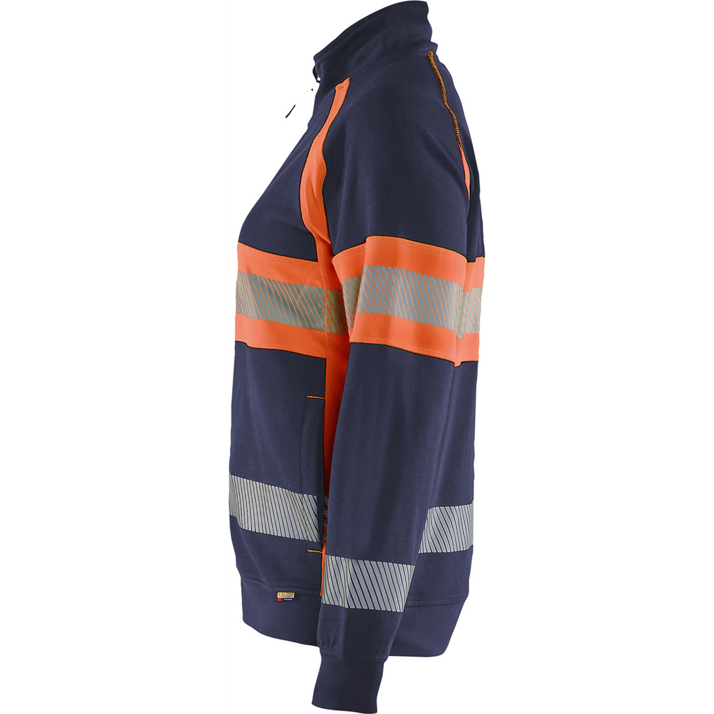 Blaklader High Vis Women's Sweatshirt, Navy Blue/Orange (3)