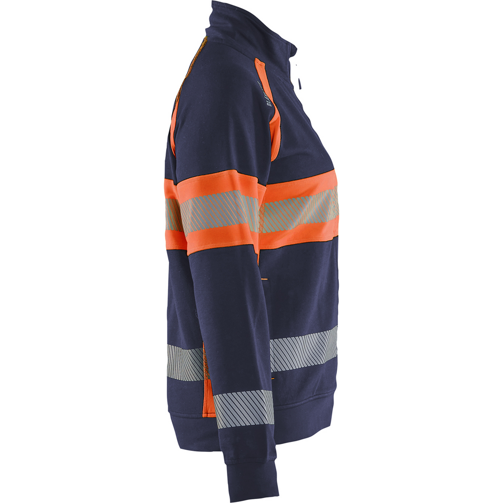 Blaklader High Vis Women's Sweatshirt, Navy Blue/Orange (2)