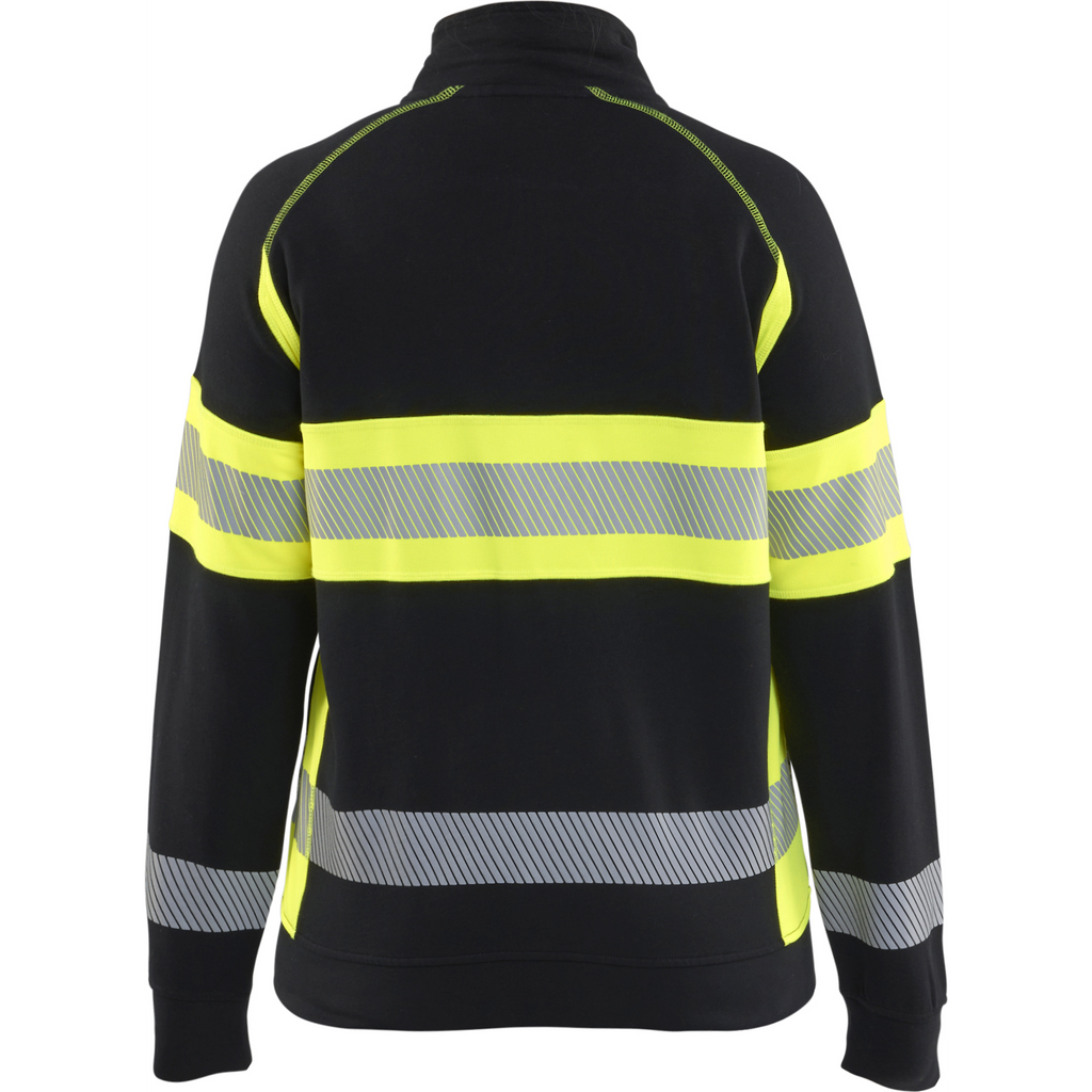 Blaklader High Vis Women's Sweatshirt, Black/Yellow (4)
