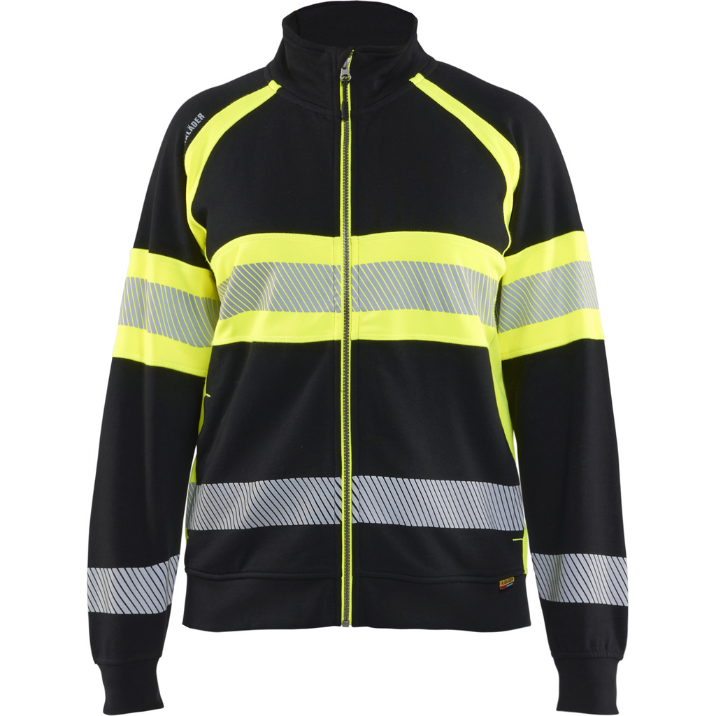 Blaklader High Vis Women's Sweatshirt, Black/Yellow